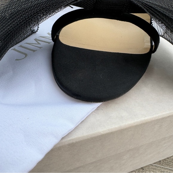 SOLD Jimmy Choo Aveline 100 Asymmetric Grosgrain Sandal Heel - Picture 8 of 15